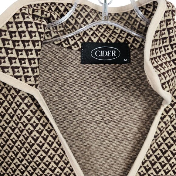 Retro Academia Cottagecore Office Workwear Mini Dress Light Brown Tan Cider M - Picture 10 of 11